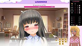 Lewdneko plays Hentai game and shows nudity