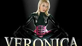 Blonde Veronica gets it on in rubber fitness wear and post her body building exercise routine