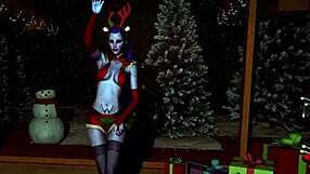 Sexy widowmaker assassin dancing alone during Christmas