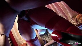Young blonde seduced into having anal sex in an audition at a lap dancing establishment by the employer