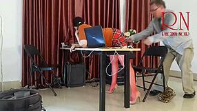 ITU secretary strips down and gives her boss what he wants at 8, 30 AM in a Monday morning
