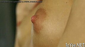 Teenage girl masturbates with her hands and a toy