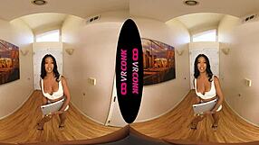 The VRconk black teen allure has the fans drooling with her lovely attribute as a seductive tease