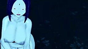 Thanks to Ravens thirst for big thighs, she ends up going on her wild JOI and facial in the middle of a forest