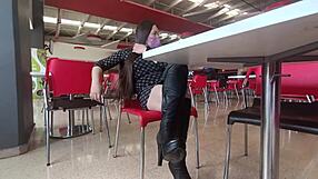 I love the way this voluptuous secretary protested and stripped in the mall and got money as well as my respect