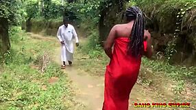 Even a holy man becomes amorous with an ebony beauty and after making love, they start rolling in the woods