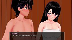 Big tit massage with anime beauty and her sexy teacher