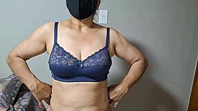 Sophisticated and slender Asian woman becomes a sensual mistress of her genital area and enjoys sensual games with sex accessories