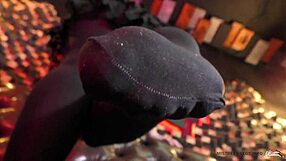 Hot sexually attractive African-American black pantyhose videos with elements of closeup kissing and sucking