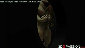 A hot black chick gets a rough up the ass in a hall of mirrors