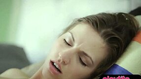 A blonde beauty helps to cure dizziness with her sexual skills.