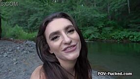 A homemade video of River and Doggystyle sex in the woods