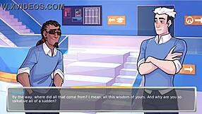 Young and innocent characters in a 3D animated porn movie masturbate in the shower.