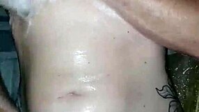 The wife of the kinky couple gets aroused in the shower