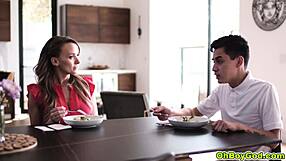 Pristine Edge is a stepmother of Juan Loco and she teaches him how to be a gentleman while having sex with him.