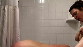 Whootyslayer and whodeesmistress team up to dominate an Italian MILF in the bathroom