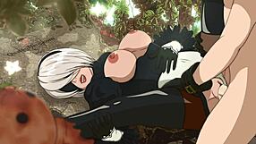 Compilation of big-boobed hentai animations
