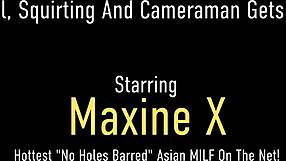Maxine x's solo play with a dildo leads to a hot scene with Scott Rhodes