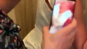 Pretty blonde gives big dick blowjob and gets fucked in public restroom