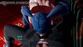 Big-boobed anime babes get their holes drilled in Eternum