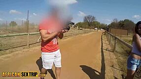 Young African beauty goes from deepthroat to hardcore anal