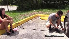 Teen girlfriend gets picked up for some hardcore sex for cash after being stranded