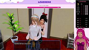 Vtuber Lewdneko in a hardcore game of Harem Hotel