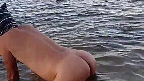 Gay Latina ladyboy's solo performance outdoors