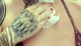 Wet pussy gym rat gets ripped clothes and gapes