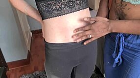 Close-up comparison of dark and white navel fetishes