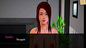 Adult cartoon with big boobed MILF and teen