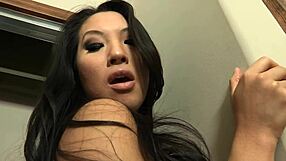 Horny guy gets a blowjob and bangs two babes