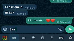 Beautiful Indian housewife gets naughty on WhatsApp video call