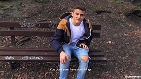 Gay for pay: Czech twink's outdoor adventure