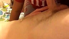 A beautiful couple of young adults, an 18-year-old black girl and a 19-year-old white man, engage in passionate oral sex