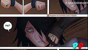 Sasuke and Hinata’s animated porn parody in Naruto costumes