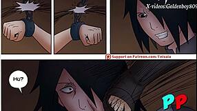 Sasuke and Hinata’s animated porn parody in Naruto costumes