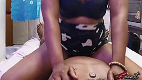 A pretty woman with a big dick gives a happy ending massage with oil and removes her clothes