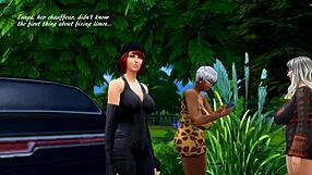 Sims 4 Ruby and Doris encounter the roadfuckers