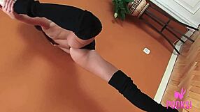 Milla P, the brunette ballerina who performs hot nude ballet dance
