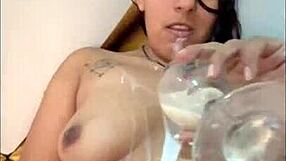 Cum on tits and big ass in a hot scene