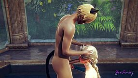 Japanese and Asian Disney Frozen yaoi with shemale action