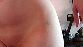 Beautiful curly-haired girl’s homemade video of her flashing and jerking off in a solo performance