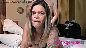 Muscular man fucks fitness babe while she smokes
