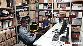 Steamy scene with a black police officer and a hot thief