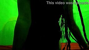 Beautiful lady with long hair gets naughty on camera