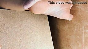 A homemade video of a 40-year-old sexy stepmother with foot fetish and jerk off instructions