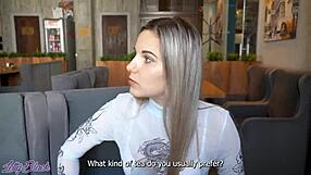 Letty Black's public vibrator experience in a busy cafe