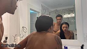 Cumming hard while being taken in dog style without any protection
