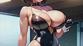 Animated waifu models in bunny suits, softcore content